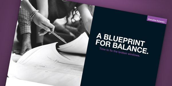Cover of the CMI Women's Blueprint for balance Executive Summary